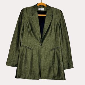Gianni Womens Blazer Jacket Olive Green 10 bv
